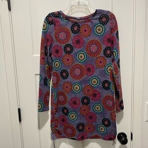 Colorful Patterned Long Sleeve Dress